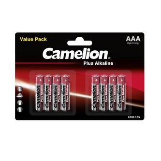 Alkalická primární baterie 1,5V, 1250 mAh, AAA, blistr 8ks (4+4)