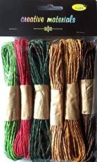 Sznurki papierowe 6 kolorów