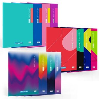 Sešit "Color Touch", A4+, linkovaný s okraji, 52+2 listů, černá-fialová, MITAMA 62176-90154