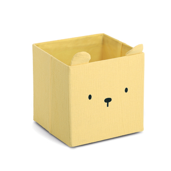 Zeller Mušelínový box Cozy Kids s oušky 28 x 28 x 28 cm žlutý