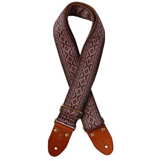 Stagg SWO-LOS-RED, tkaný nylonový popruh, vzor diamant, červený