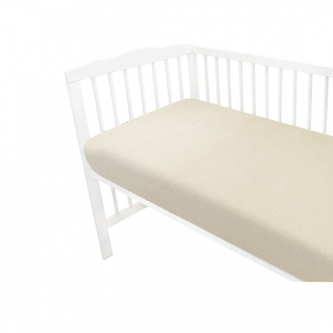 Mušelínové prostěradlo do postýlky 60 x 120 NATURE double - béžové; 120x60