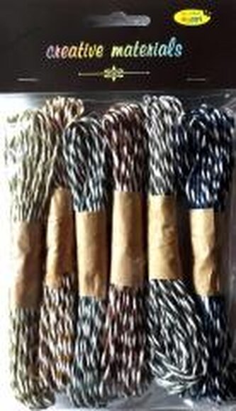 Sznurki papierowe duo 6 kolorów