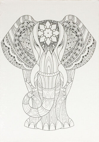 IMP plátno s předtiskem A4 slon