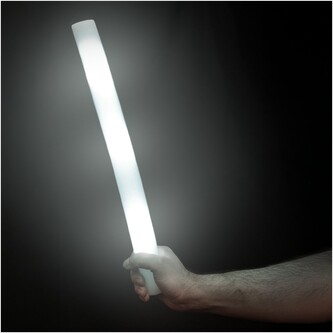 Pěnová tyč s LED světlem, balení 10 kusů, bílá