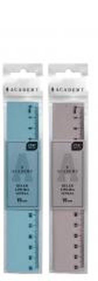 Linijka kolorowa 15cm Academy mix