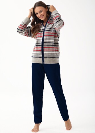 Dres Luna 341 Velour M-2XL damski szary-granatowy XL