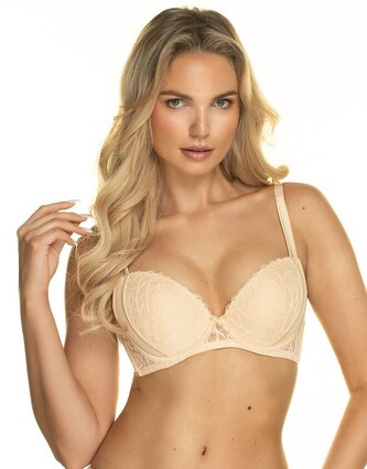 Biustonosz push-up Konrad Emma beżowy jasny 85B