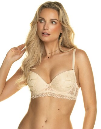 Biustonosz push-up Konrad Vanessa beżowy jasny 70B