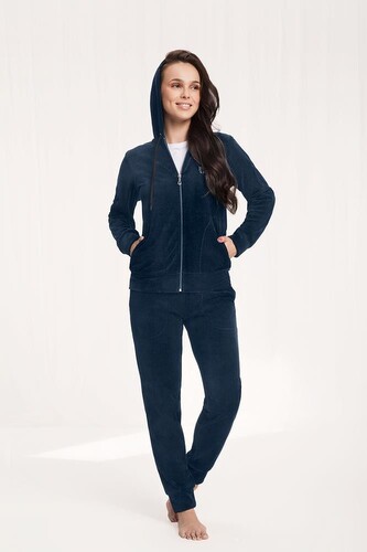 Dres Luna 309 Velour M-2XL damski indygo L