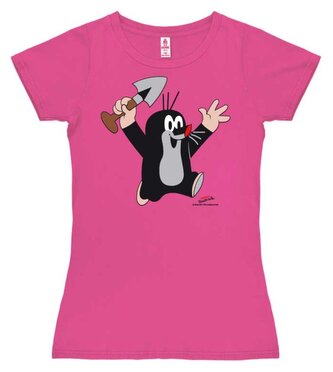 Dámské tričko Krteček: Juhu (S) růžová bavlna