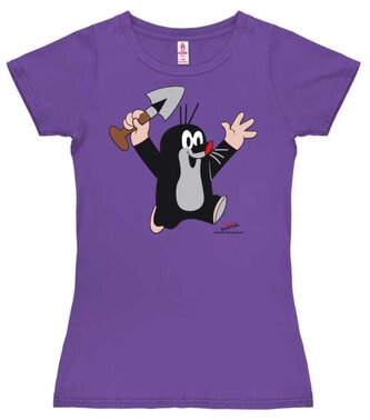 Dámské tričko Krteček: Juhu (S) fialová bavlna