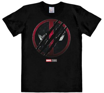 Pánské tričko Marvel|Deadpool a Wolverine: Roztrhané logo (2XL) černá bavlna