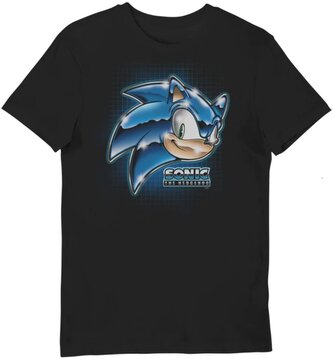 Pánské tričko Sonic The Hedgehog|Ježek Sonic: Chrome (2XL) černá bavlna