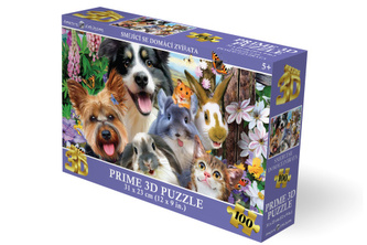 Puzzle 3D - Smějící se domácí zvířata