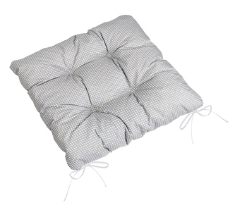 Sedák Adéla prošívaný - Šedá,Bílá - 40x40 cm