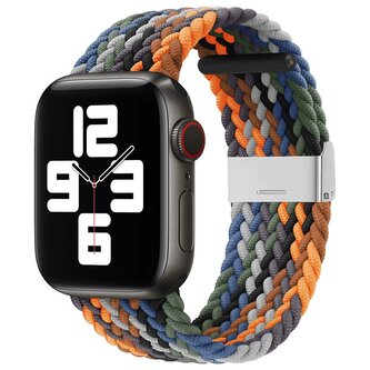 Pleciony materiałowy pasek bransoletka Strap Fabric opaska do Apple Watch 38 / 40 / 41 mm - multikolor