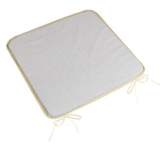 Sedák Adéla hladký - Šedá,Bílá - 40x40 cm