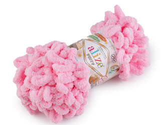 Pletací příze Alize Puffy 100 g - 1 ks - 41 (185) růžová