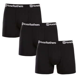 3PACK pánské boxerky Horsefeathers černé (AM067A) XL