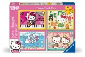 Puzzle dla dzieci 2D: Hello Kitty zestaw 4x100el