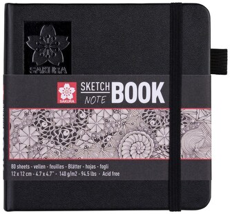 Szkicownik 12x12cm 80ark. kremowe kartki 140g, Sakura