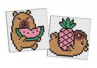 Diamentowa mozaika Kids - Kapibara: ananas..