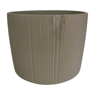 Keramický květináč Flowers 15 cm, světle šedý, 2. jakost
