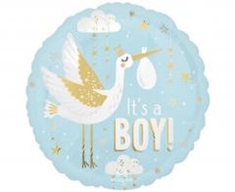 Balon foliowy Special delivery Baby Boy 46cm