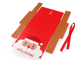 Vánoční dárková krabička - 12 ks - červená