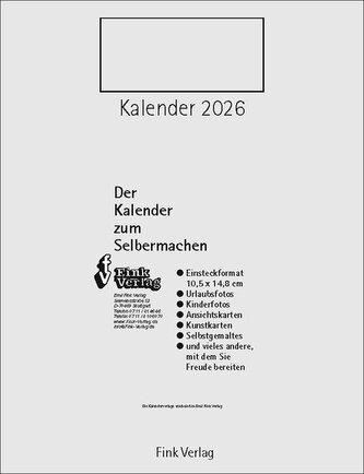 Kalender zum Selbermachen 2026