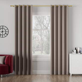 Zatemňující závěs s kroužky "BLACKOUT" DONA 140x250 cm tmavě béžová 212 (cena za 1 kus) MyBestHome