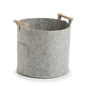 ZELLER Úložný box filcový kulatý světle šedý 35x32,5cm