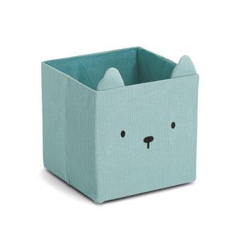 Zeller Present box čtvercový tvar Mušelín mátová 28x28x28
