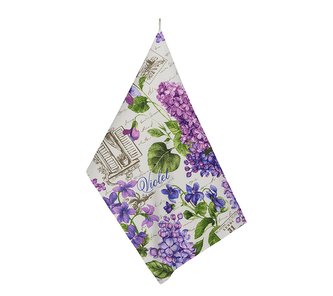 Kuchyňská utěrka 1 ks - Fialová,Bílá,Zelená - 50x70 cm