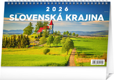 NOTIQUE Stolový kalendár Slovenská krajina 2026, 23,1 x 14,5 cm