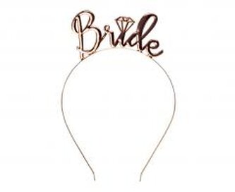 Metalowa tiara Bride różowe złoto