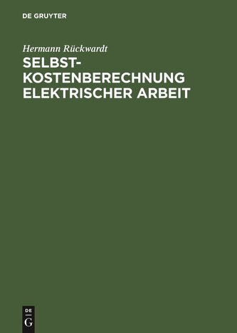 Selbstkostenberechnung elektrischer Arbeit