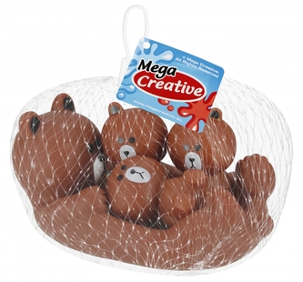 Zabawka do kąpieli Miś 4 szt. MEGA CREATIVE 524043