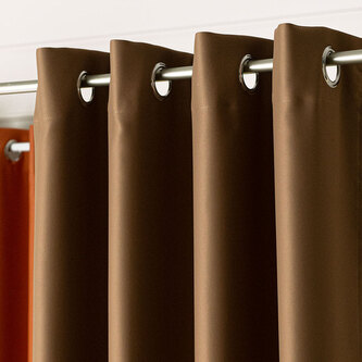 Zatemňující závěs s kroužky "BLACKOUT" DONA 140x250 cm hnědá 806 (cena za 1 kus) MyBestHome