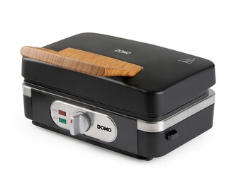 Sendvičovač - Gril - Vaflovač - 3v1 - černý - DOMO DO9278C, příkon 1 100 W, termostat, černá barva