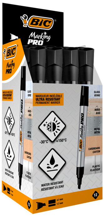 Marker permanentny Marking PRO ścieta-końc. czarny, BiC