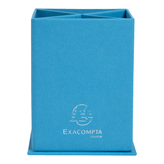 Exacompta stojánek na tužky Teksto, 85 x 85 x 120 mm, karton, modrý