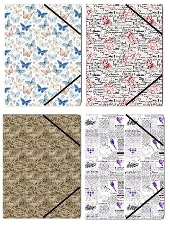 Teczka kopertowa A4 Dekor mix wzorów