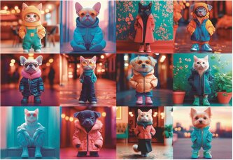 EDUCA Puzzle Módní zvířátka 200 dílků