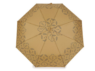 Dámský skládací vystřelovací deštník - 1 ks - 1 béžová tm.