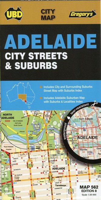 Adelaide City Streets & Suburbs  1 : 100 000 - 1 : 25 000