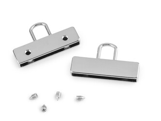 Kovová koncovka na popruh šíře 32 mm - 10 ks - 1 nikl