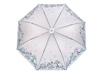 Dámský / dívčí vystřelovací deštník květy - 1 ks - 3 modrá pomněnková květy