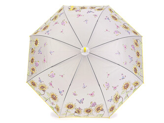 Dámský / dívčí vystřelovací deštník květy - 1 ks - 1 žlutá světlá slunečnice